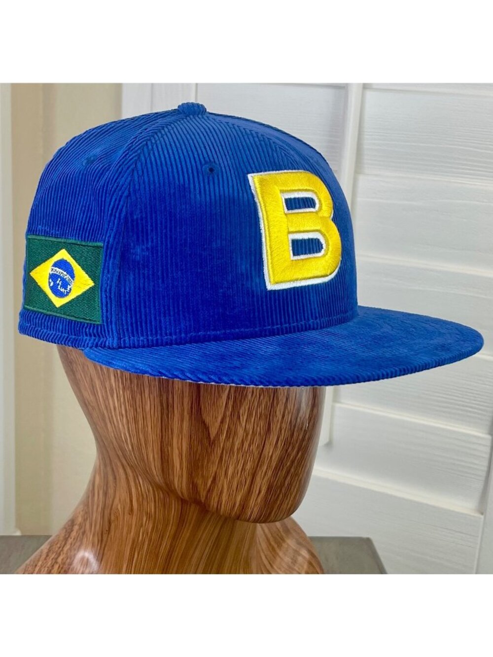 New Era 59Fifty World Baseball Classic WBC Brazil Blue Corduroy Fitted Hat 7 1/8